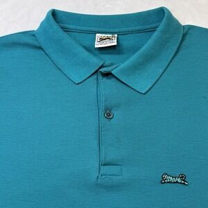 Vintage 80s Le Tigre Teal Polo Shirt Size XL Made In USA Teal